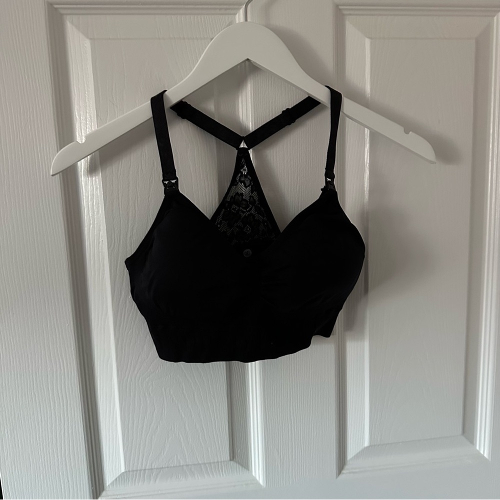 Black Postpartum Bra